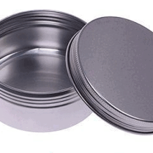 Blikken potjes rond 15 ml. schroefdeksel aluminium verpakkingen (1 st)