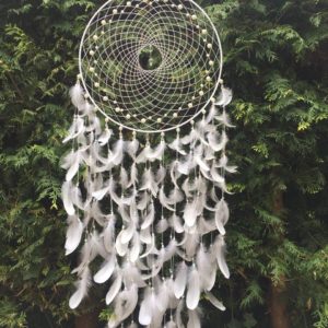 Dromenvanger Anca white purify pearl handgemaakt 50 cm