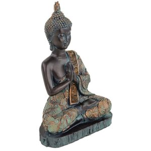 Boeddha in gebed antieke finish Thailand
