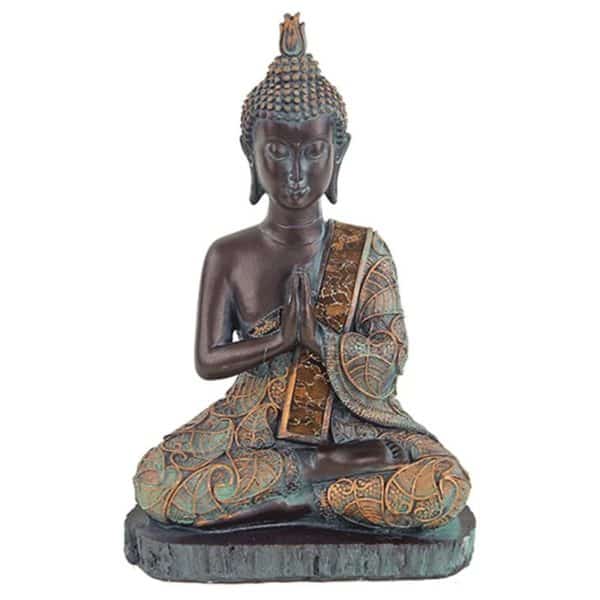 Boeddha in gebed antieke finish Thailand