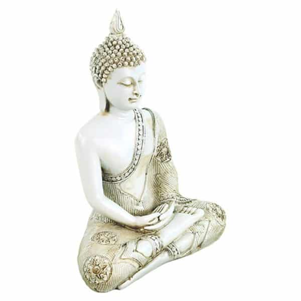 Boeddha in Meditatie wit Thailand