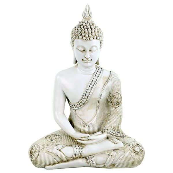 Boeddha in Meditatie wit Thailand