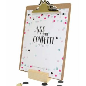 Confetti Verjaardagskalender + Klembord A4