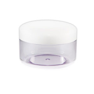 Cosmetica pot transparant 50ml + witte schroef deksel