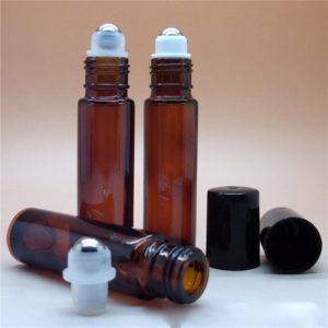 Essentiële olie roller flesjes parfumroller fles amber bruin glas 10ml (5 stuks)