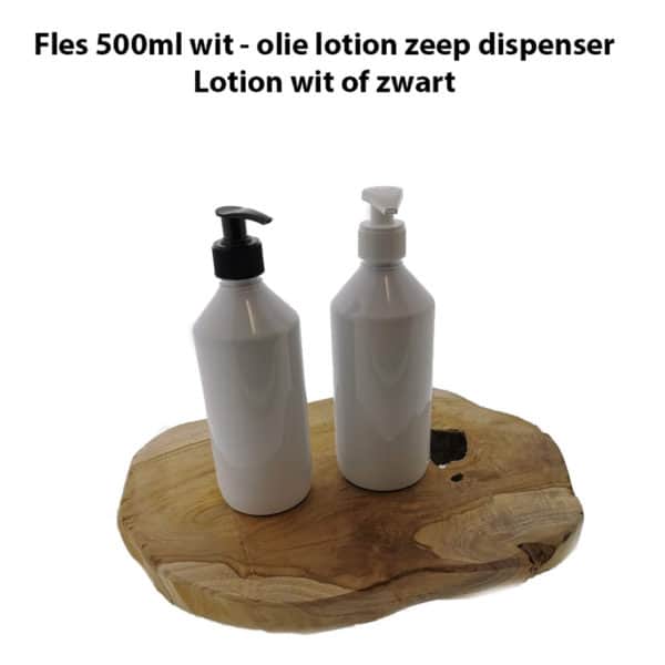 Fles 500ml + olie lotion zeep dispenser pompje