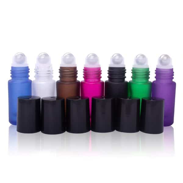 Gekleurde parfumrollers 5ml mat glas