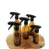 Glazen spray fles spraypistool verstuiver amber bruin 60 t/m 1000ml