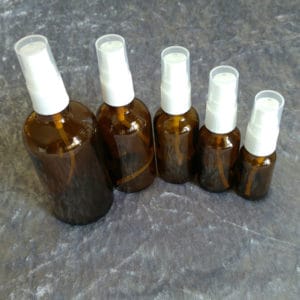 Glazen spray fles amber glas verstuiver 10ml, 15ml, 20ml, 30ml, 50ml of 100ml