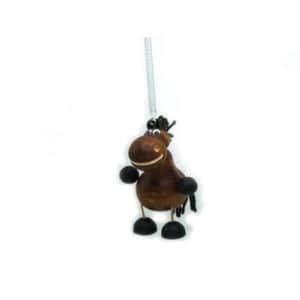 Houten paard mobiel veer wiebeldier figuur jumper