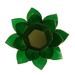 Lotus sfeerlicht groen 4e chakra gouden rand