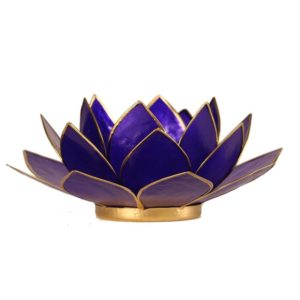 Lotus sfeerlicht indigo 6e chakra gouden rand