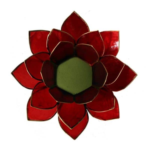 Lotus sfeerlicht rood 1e chakra gouden rand
