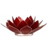 Lotus sfeerlicht rood 1e chakra zilverrand