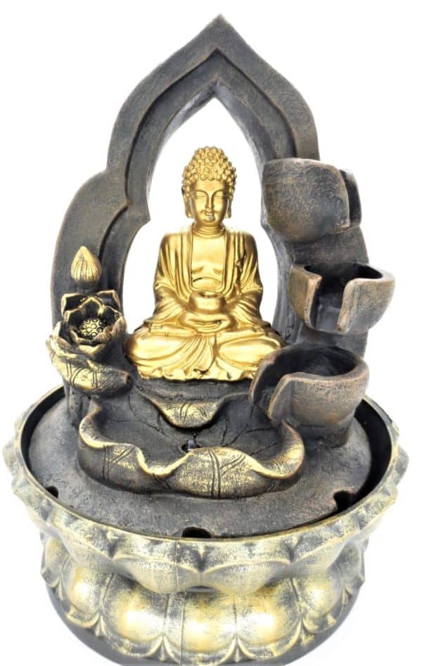Meditatie Fontijn Gouden Boeddha waterval