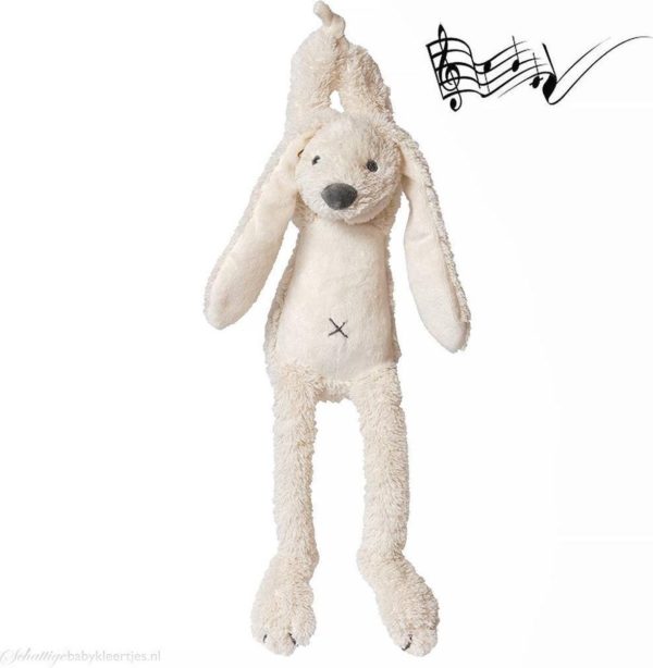 Muziekknuffel konijn ivoor wit 34cm - Ivory Rabbit Richie Musical Happy Horse