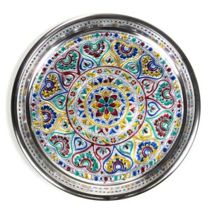 Offerschaal Mandala Aluminium 28 cm.