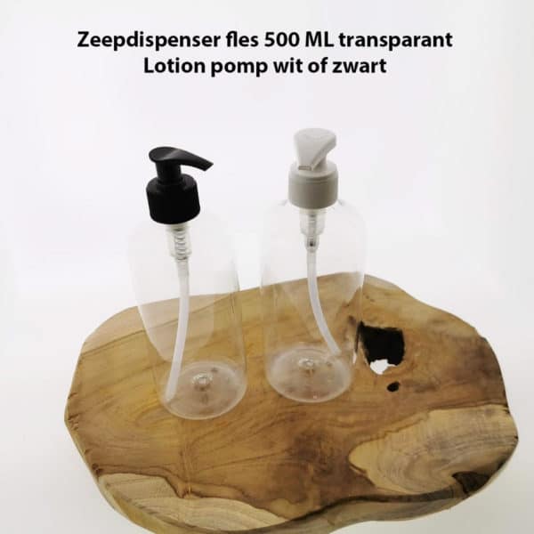 Olie lotion zeep fles 500ml + dispenser pomp