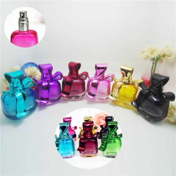 Parfumfles strik 15ml - Gekleurde glazen parfumfles