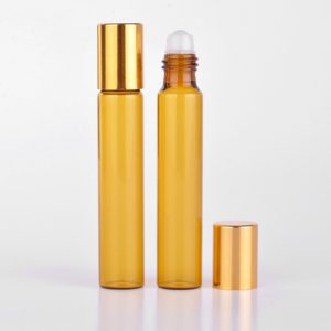 Parfumroller flesjes essentiële olie roll-on roller amber bruin glas 10ml (7 stuks)