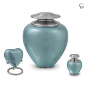Satori Hart urn Blauw Metaal keepsake 0,08 Liter