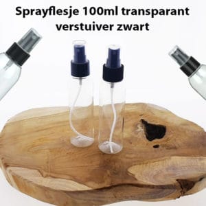 Sprayflesje 100ml verstuiver – kunststof fles + spraydop