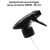 Spraypistool zwarte spuit trigger spray verstuiver spuitpistool fleshals DIN28 - 28 mm