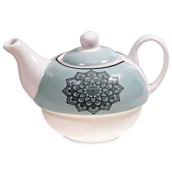 Theepotje Tea for One Mandala grijs