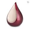 Urn Traan Groot Bordeaux Zilver Metaal Teardrop 3,30 Liter
