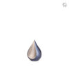 Urn Traan Mini Blauw Zilver Metaal keepsake Teardrop 0,15 Liter
