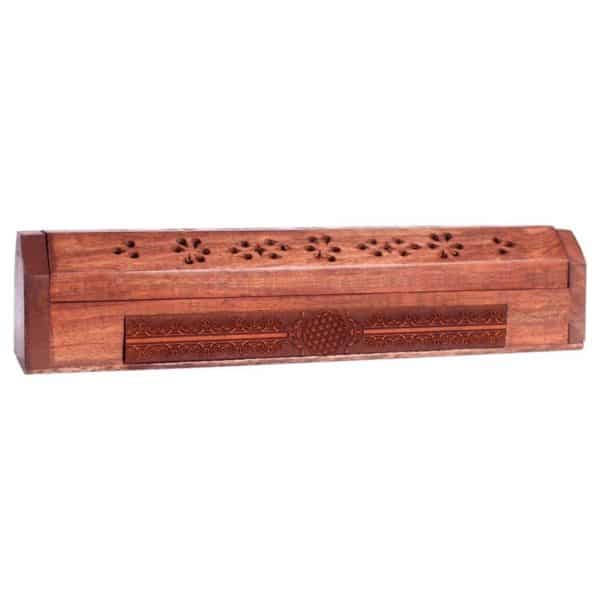 Wierookdoos Bloem des Levens bewaardoos & brander wierookstokjes