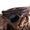 Wikkelarmband Onyx natuurstenen armband zwart