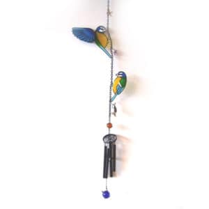 Windgong Vogel Mees slinger mobiel glas metaal