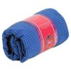 Yoga handdoek antislip blauw