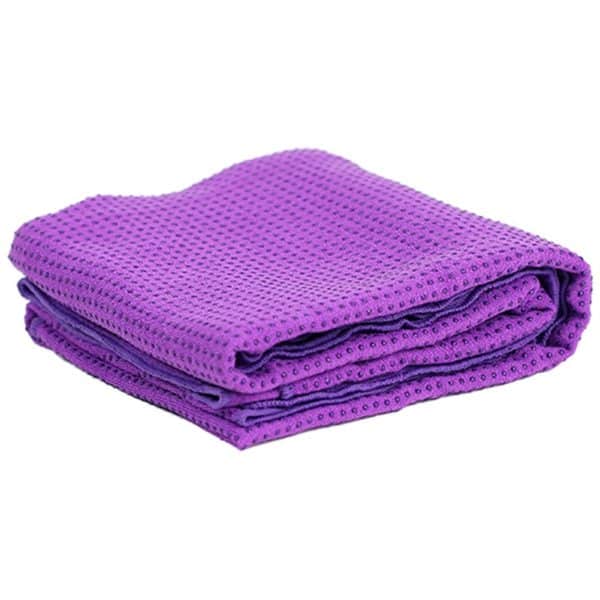 Yoga handdoek PVC antislip paars