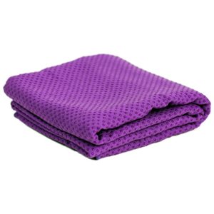 Yoga handdoek siliconen antislip paars