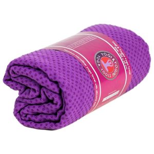 Yoga handdoek siliconen antislip paars