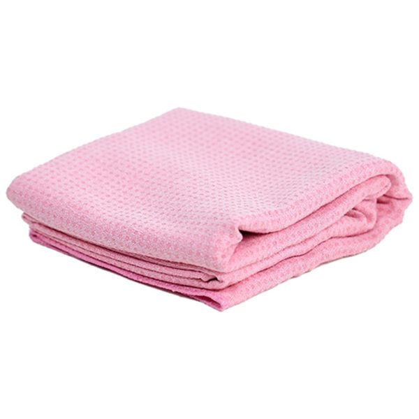Yoga handdoek siliconen antislip roze
