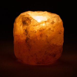 Zoutkristal sfeerlicht Himalayazout waxinehouder